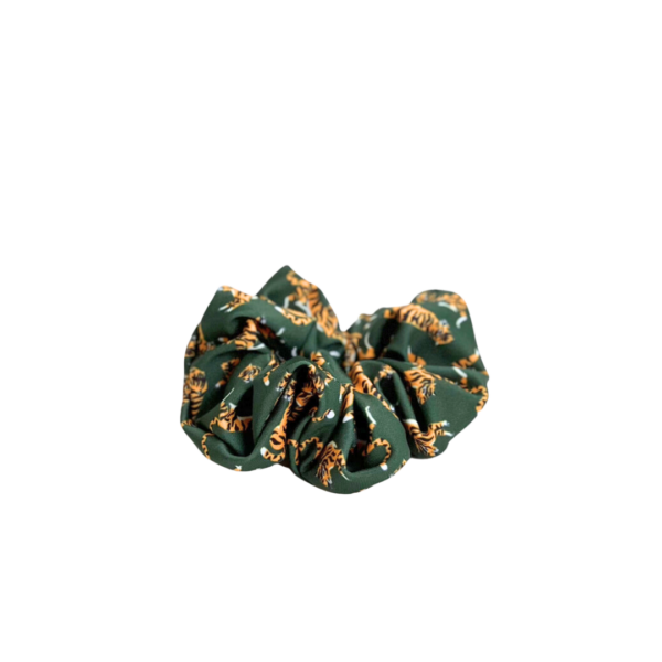 Tygří scrunchie velká zelená