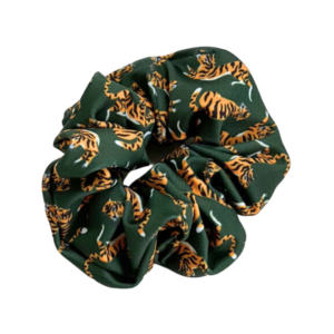 Tygří scrunchie velká zelená